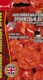 Бальзамин Афина Оранжевый Дуэт F1 ампелный (Athena Duo Orange + Athena Duo Orange Flash) /Floranova - Сезон у Дачи