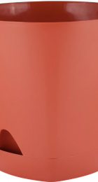 Горшок пласт Амстердам 0,65л итальянский терракот с поддоном d110мм (Пластик Репаблик) - Сезон у Дачи