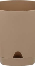 Горшок пласт Амстердам 4л молочный шоколад с поддоном d200мм (Пластик Репаблик) - Сезон у Дачи