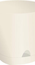 Горшок пласт Амстердам 0,65л сливочный с поддоном d110мм (Пластик Репаблик) - Сезон у Дачи