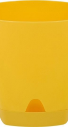 Горшок пласт Амстердам 0,65л спелая груша с поддоном d110мм (Пластик Репаблик) - Сезон у Дачи