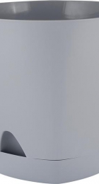 Горшок пласт Амстердам 0,65л утренний туман с поддоном d110мм (Пластик Репаблик) - Сезон у Дачи