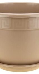 Горшок пласт АНТИК 10л D32 фрапе с поддоном (5пласт) - Сезон у Дачи