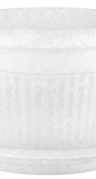 Горшок пласт Ливия 0,6л 120мм мраморный с поддоном - Сезон у Дачи