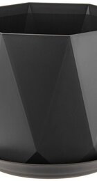 Горшок пласт Призма 2,6л Графитовый с поддоном (М-пластика) - Сезон у Дачи