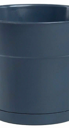 Горшок пласт Тоскана 1,45л D15 антрацит с поддоном (5пласт) - Сезон у Дачи