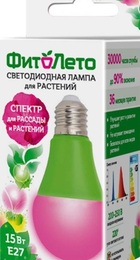 Фитолампа ФитоЛето 15W Е27 светодиодная LED-A60-15W/SPSB/E27/CL - Сезон у Дачи