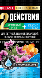 Удоб BONA FORTE Для петуний, бегоний, пеларгоний  с аминокислотами 100гр - Сезон у Дачи