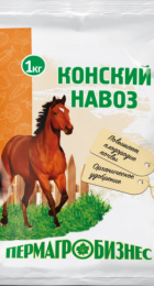 Удобрение Конский навоз гранулированный 1кг (ПАБ) - Сезон у Дачи