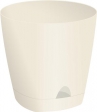 Горшок пласт Амстердам 0,65л сливочный с поддоном d110мм (Пластик Репаблик) - Сезон у Дачи