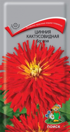 Цинния Бог Огня 0,4г кактусовидная (Поиск) - Сезон у Дачи