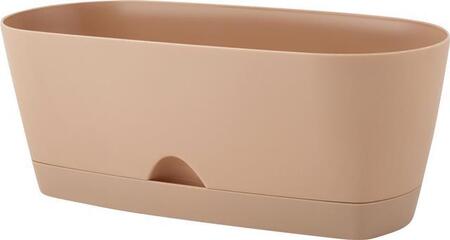 Горшок пласт Амстердам 1,7л овальный для суккулентов Молочный шоколад - Сезон у Дачи