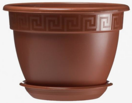 Горшок пласт АНТИК 16,6л D36 терракот с поддоном (5пласт) - Сезон у Дачи