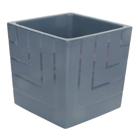 Горшок пласт Квадро 3,3л антрацит с вкладкой (Ливингрин) - Сезон у Дачи