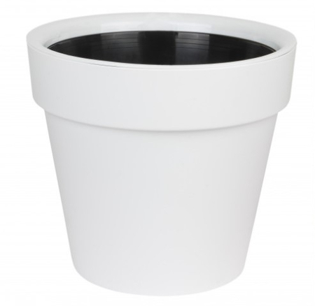 Горшок пласт Протея 9л белый с вкладкой (Ливингрин) - Сезон у Дачи