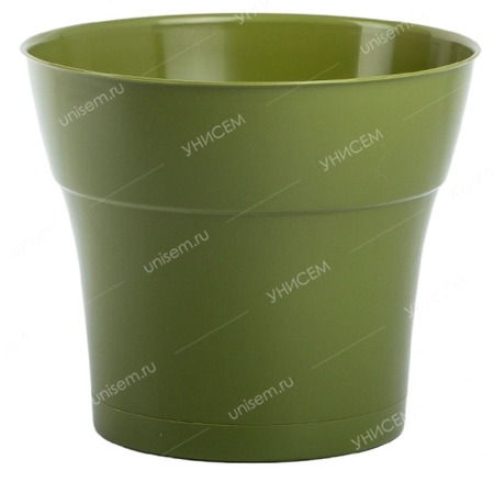 Горшок пласт Тоскана 1,45л D15 папоротник с поддоном (5пласт) - Сезон у Дачи