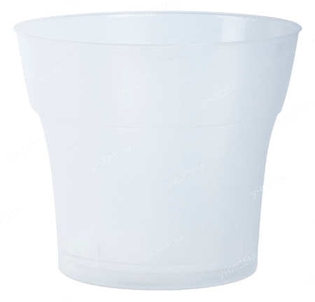 Горшок пласт Тоскана 2,25л D17 прозрачный с поддоном (5пласт) - Сезон у Дачи