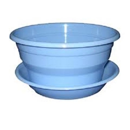 Кашпо пласт ФИАЛКА 0,5л голубой - Сезон у Дачи