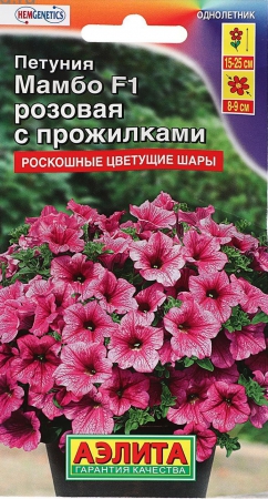 Петуния Мамбо F1 Розовая с прожилками (Аэлита) - Сезон у Дачи