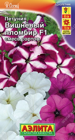 Петуния Вишневый пломбир F1 крупноцветковая ампельная смесь (Аэлита) - Сезон у Дачи