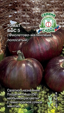 Томат БыС 5 Фиолетово-малиновый полосатый (СеДеК) - Сезон у Дачи